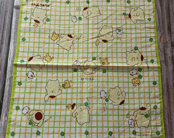 Vintage Japan Sanrio Pompompurin Pomupomupurin Handkerchiefs Retro Hanky Hankie Yellow Dog