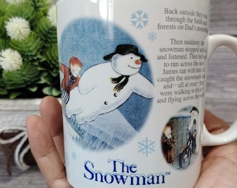Vintage 2005 The Snowman Raymond Briggs Mug Sony Plaza Japan Ceramic Collectible