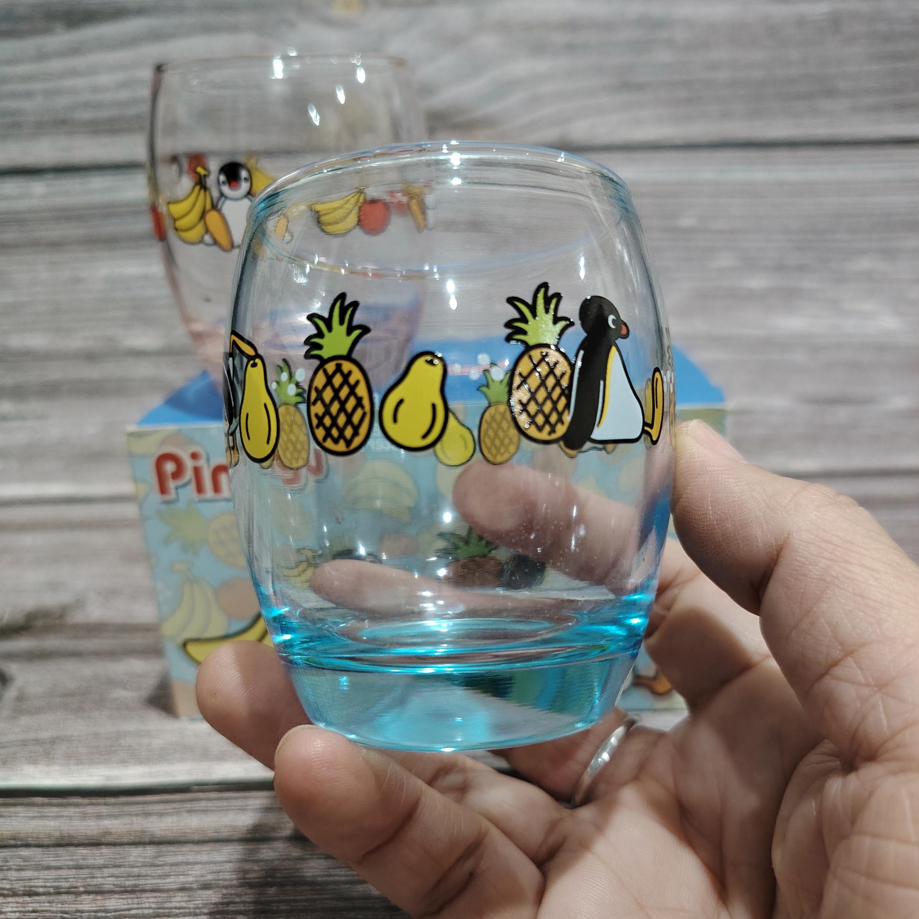 Vintage Pingu Glass Cup Set Japan Mister Donut - Etsy