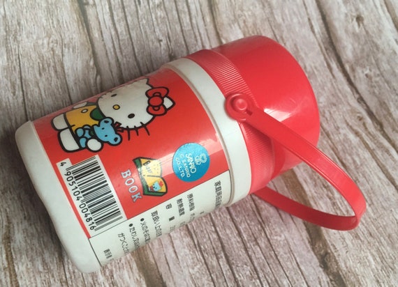 Sanrio Hello Kitty Vintage Plastic Red Water Bottle Cup 90s 