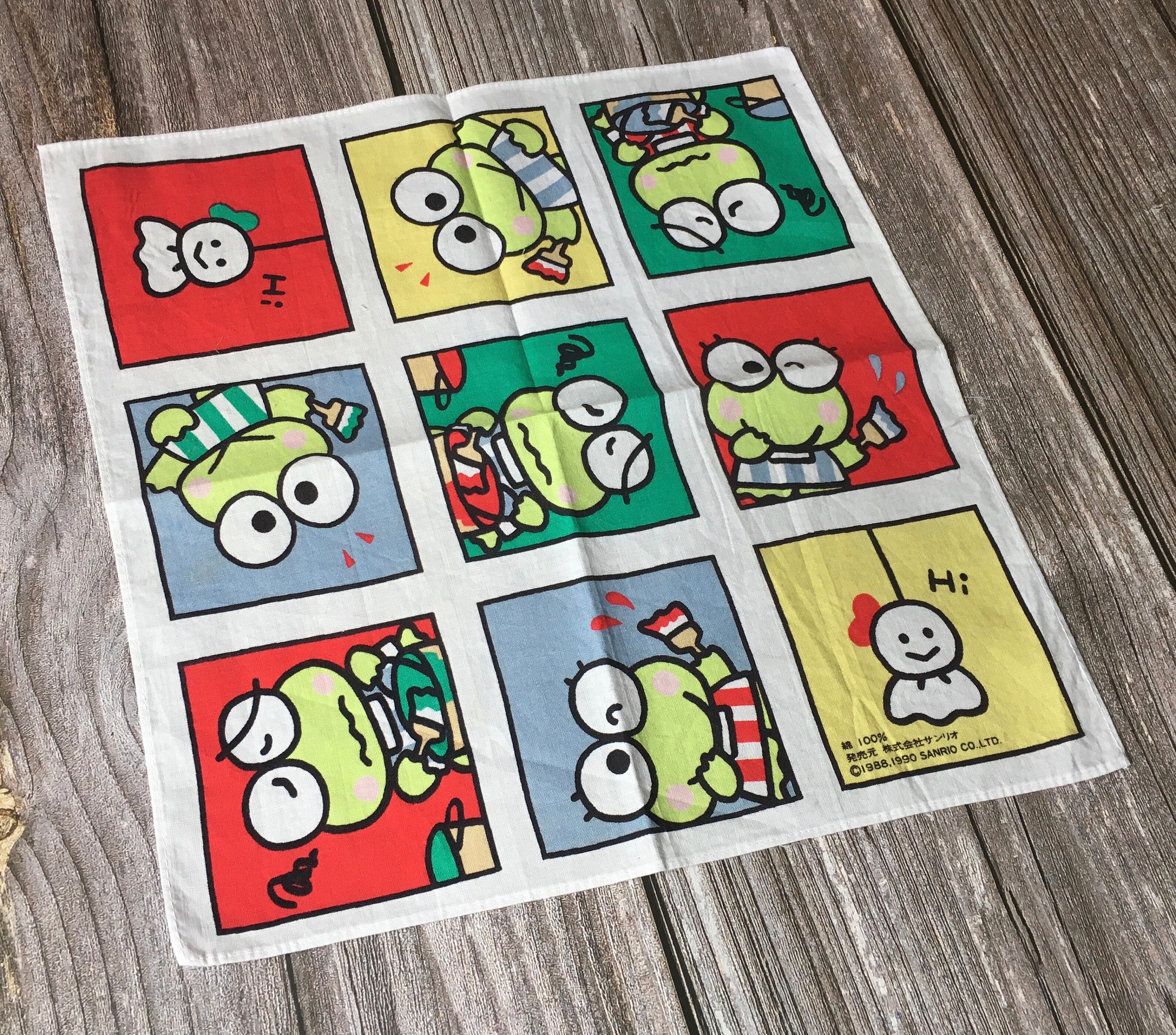 ヴィンテージ 90年代 サンリオ けろけろ けろっぴ ハンカチ