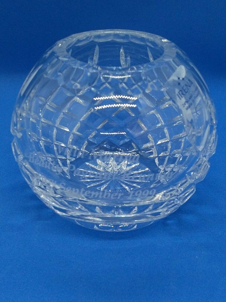 Irena Lead Crystal Glass Bowl Vase Isle of Man villa Etsy Australia