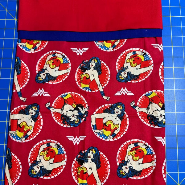 Wonder Woman Pillowcase Kit. Includes All The Fabric Needed and Free Printed Instructions as well as a YouTube Link For Visual Instructions.
