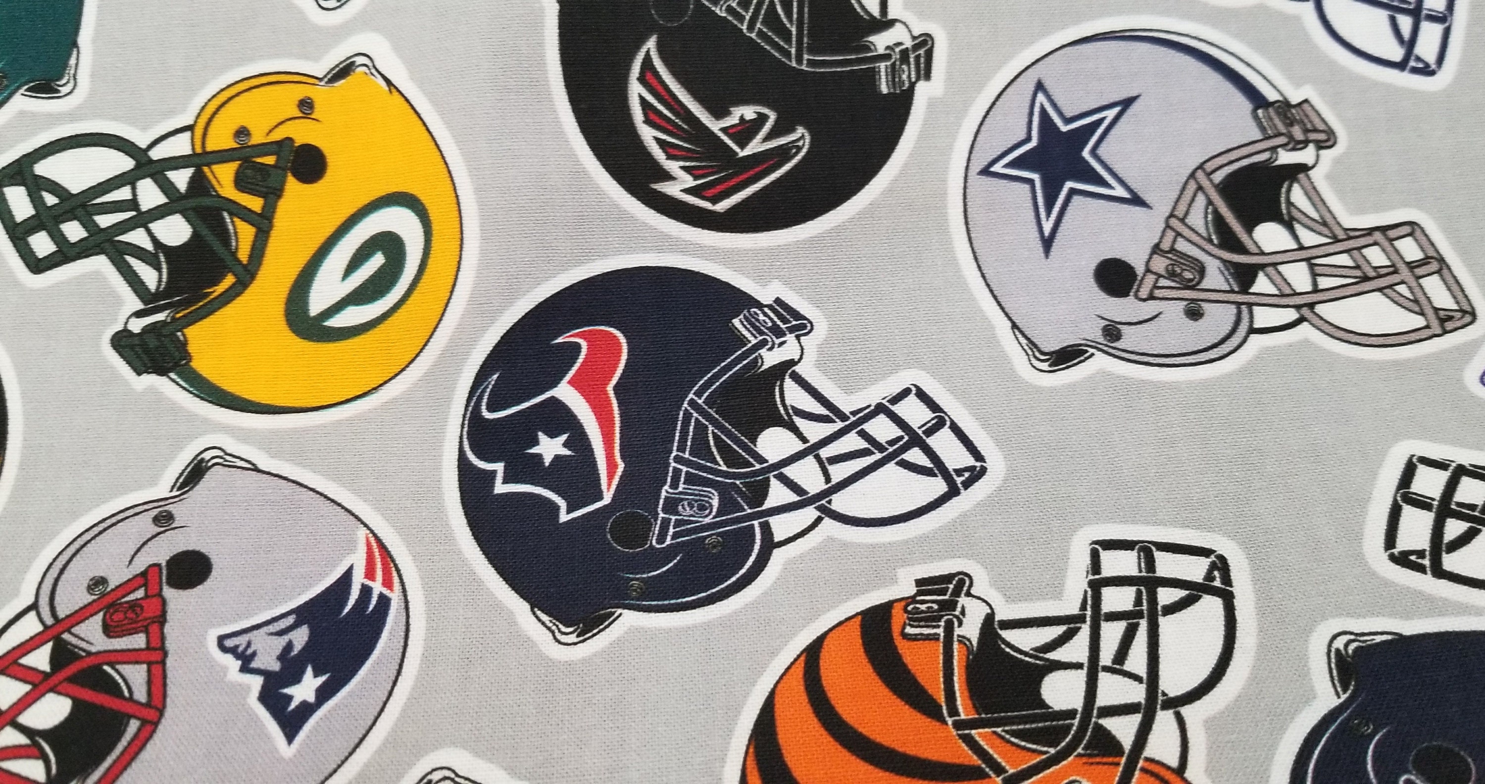 All Teams NFL Helmet Print Fabric by the Fat Quarter. for Etsy