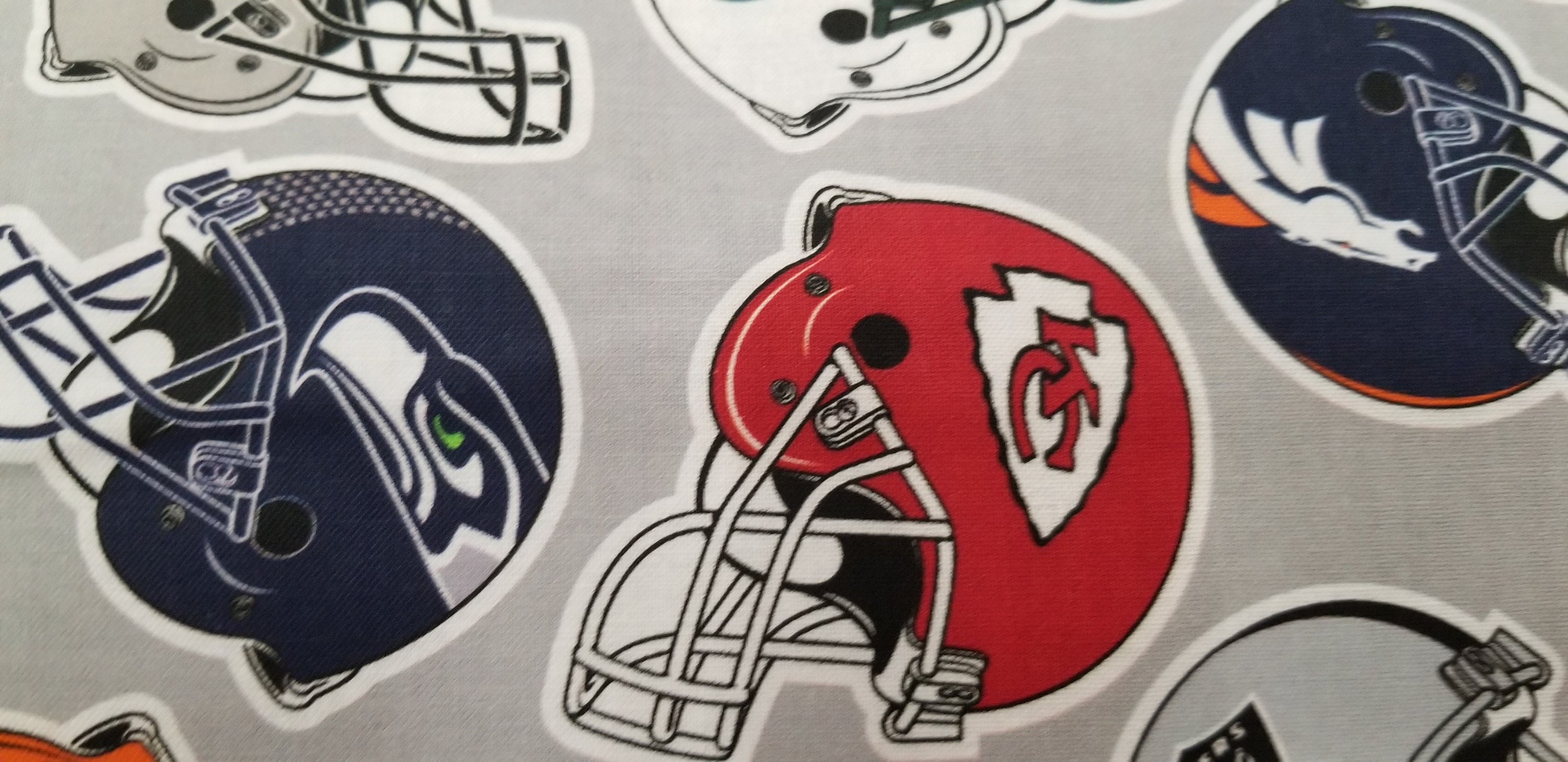 All Teams NFL Helmet Print Fabric by the Fat Quarter. for Etsy