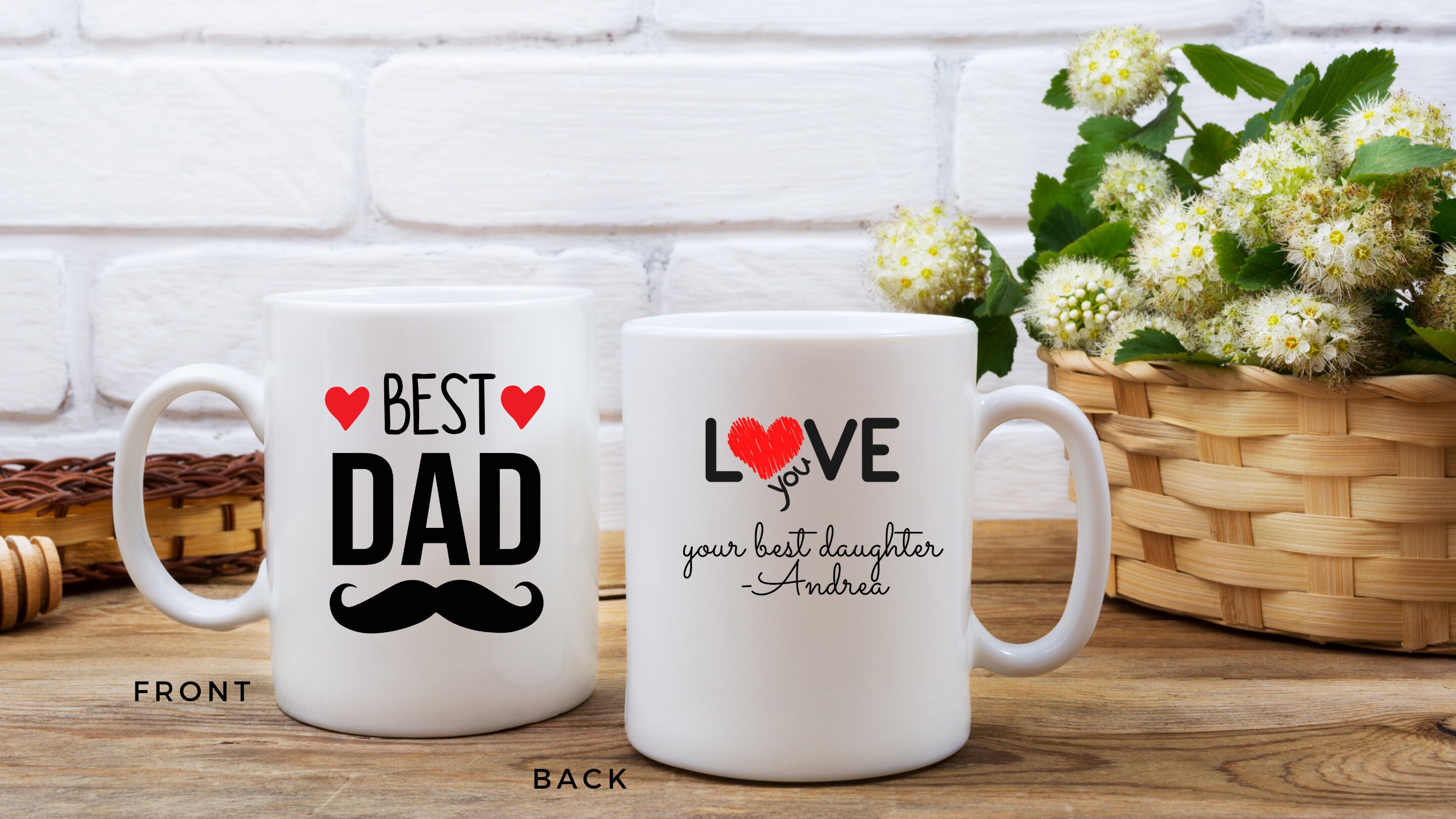 Best Dad Mug Birthday Gift For Dad Personalized Mug Etsy