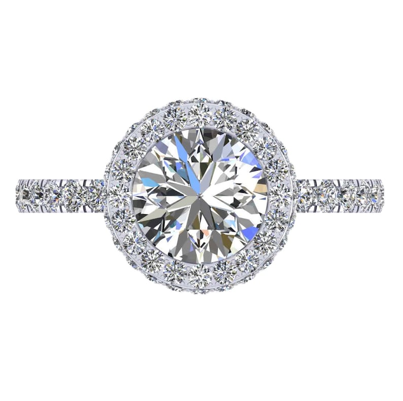 Custom Diamond Ring 3D CAD Ring Design Engagement Ring Custom Ring 