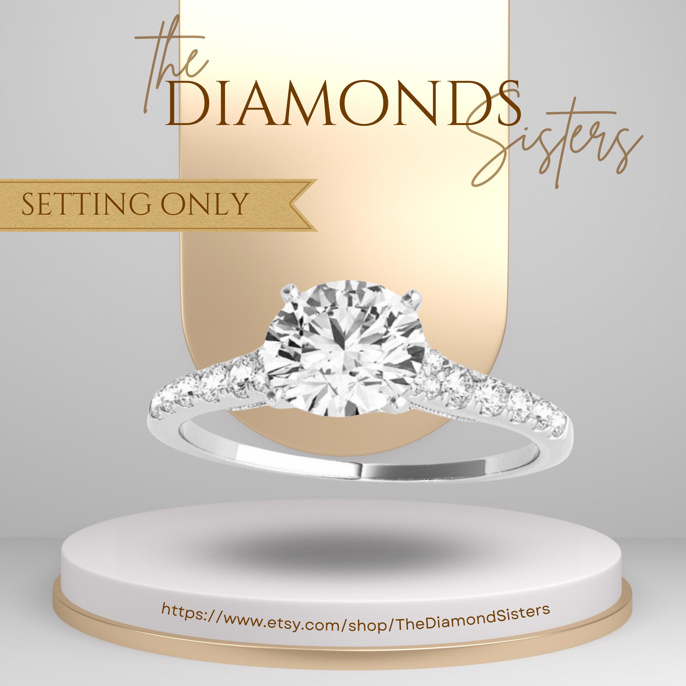 French pave engagement ring discount