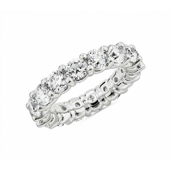 5ct Comfort Fit Eternity Diamond Band Wedding Ring Certified - Etsy