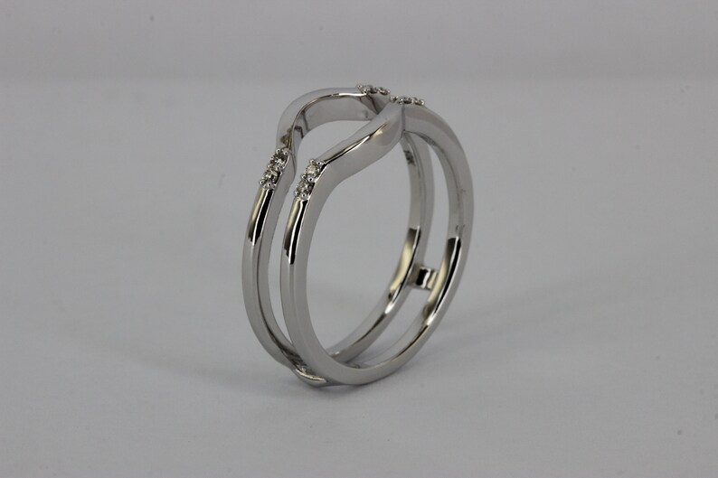 Custom Diamond Ring Guard in 18K White Gold Rose Gold Gold - Etsy