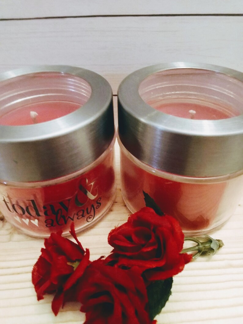 Small candle with see through lid small candles with see Etsy