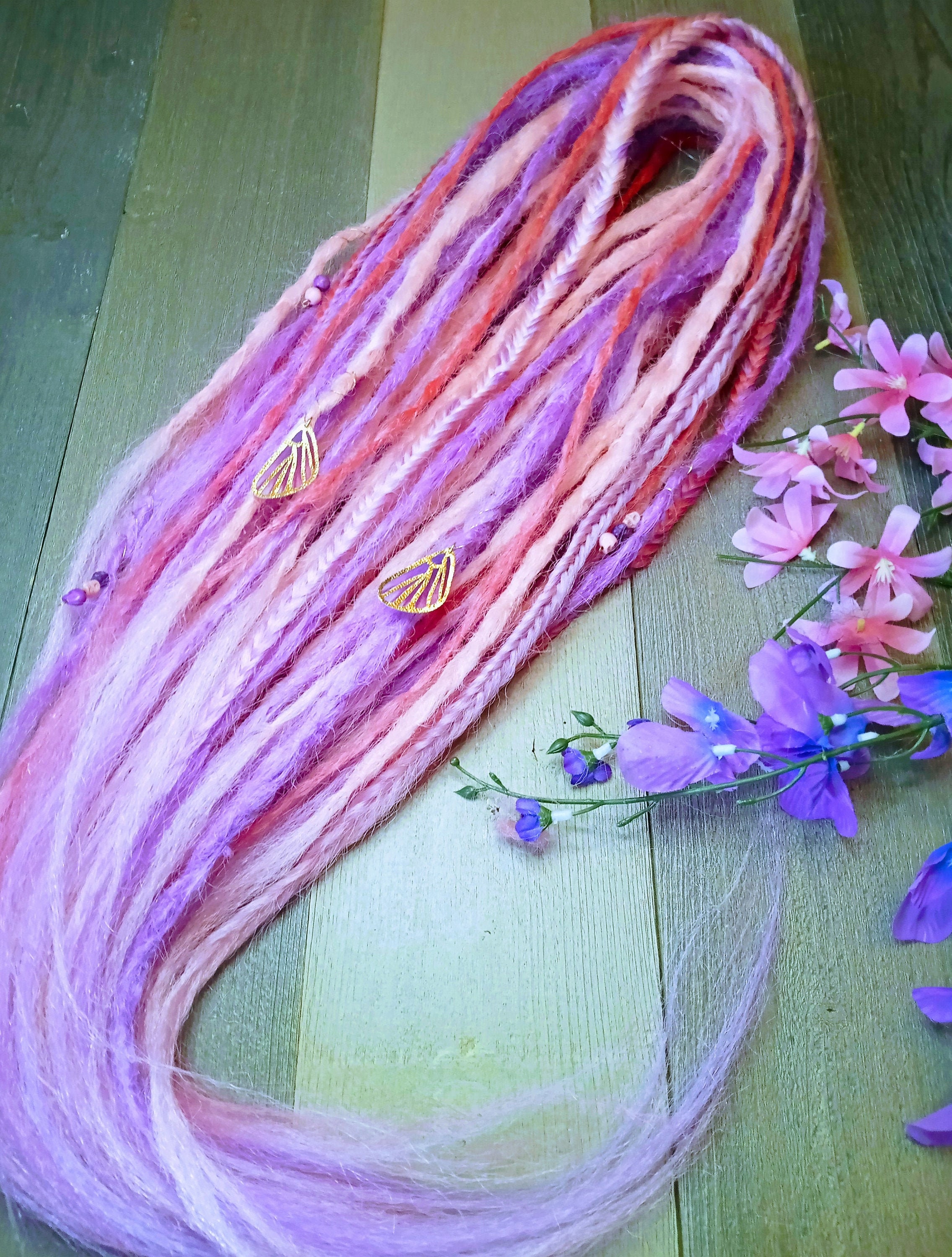 Fairy locs synthetic DE dread extensions pastel locs pretty Etsy