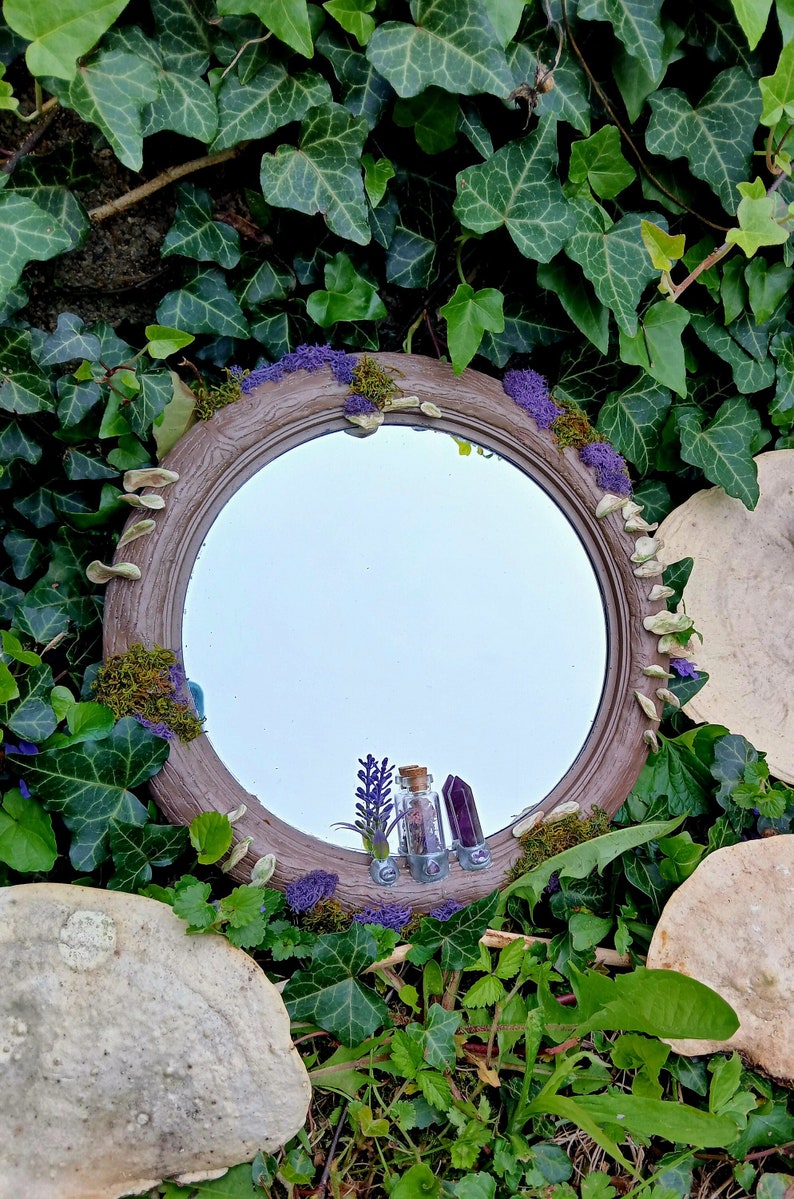 Magic Mirror, Cottagecore Mirror, Mushroomcore Mirror, Hand Sculpted