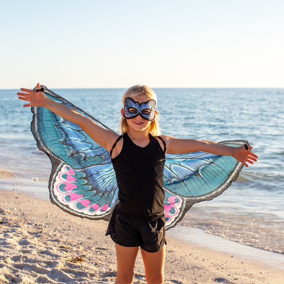 KARNER BLUE Butterfly Wings or Mask for Ages 3 Cotton Gift - Etsy