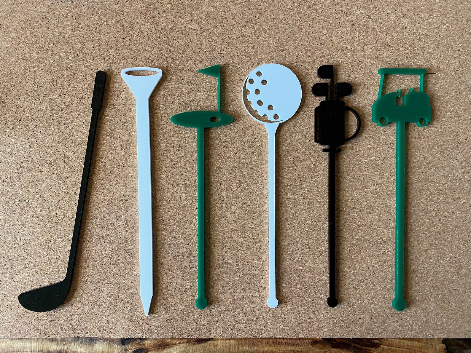 Golf Drink Stirrers 6 Pack Reusable Golf Lover Gift Etsy