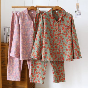 Spring and Summer Woman Pajamas Set,soft Comfortable Pajamas With Long ...