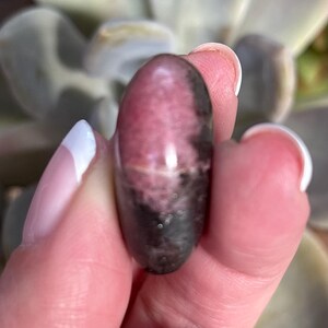 Rhodonite Heart | Pink & Black Pocket Crystal | Self-Love Stone image 5