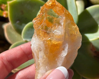 Large Natural Citrine Point 9.5cm | Golden Crystal for Abundance, Manifestation & Joy | CrystalsMEOW