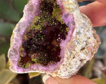 ピンクアゲートジオード、ジオード、ピンクジオード、クリスタル