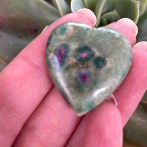 Ruby in Zoisite Heart | Passion, Growth & Heart-Centered Power | CrystalsMEOW