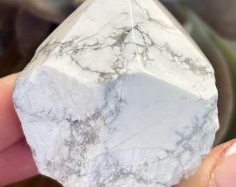 Roher weißer Howlith-Basisschnitt, natürlicher Howlith-Kristalldarstellungsstück, Heilstein, Mineralprobe, spirituelles Dekorgeschenk