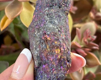 Raw Peacock Ore (Bornite) Crystal, Natural Iridescent Mineral Specimen, Healing Crystal, Rainbow Ore, Display Stone, Spiritual Gift
