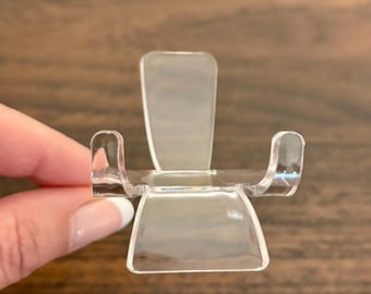 Acrylic Display Stand Set of 4, Crystal and Agate Easel, Medium Size, Mineral Specimen Holder