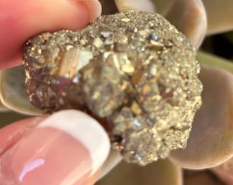 Pyrite Cluster, Natural Pyrite Crystal (Iron Pyrite), Fools Gold Stone, Abundance Crystal, Mineral Specimen