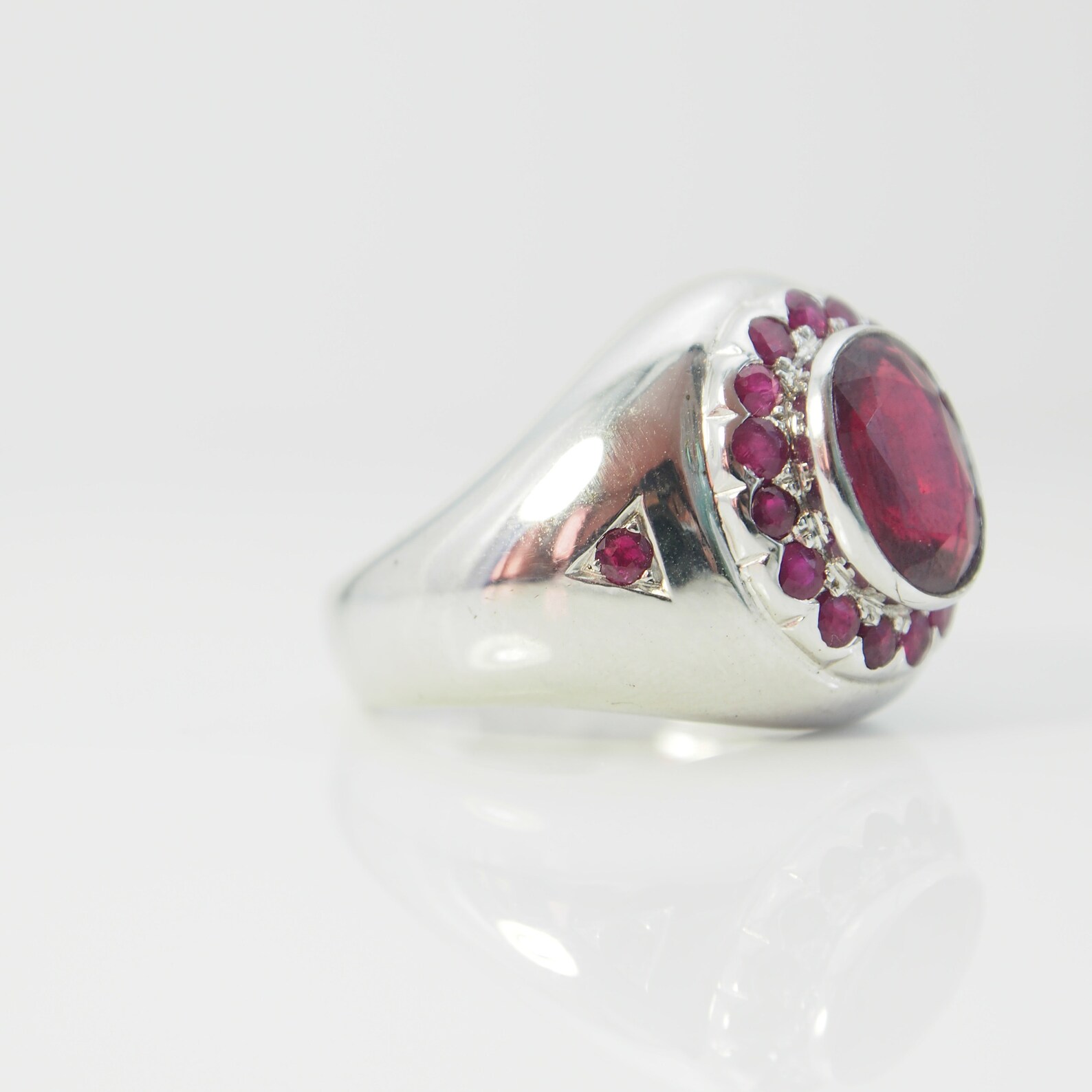 Natural Ruby Men Ring Oval Cut Ruby Gemstone Sterling Silver | Etsy