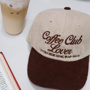 Geborduurde Coffee Club Lover-truckerhoed