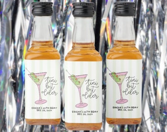 Tini Bit Older Mini Shooter Label | Party Label | Martini Party | Birthday Party | 50ml Mini Bottle | Pack of 10