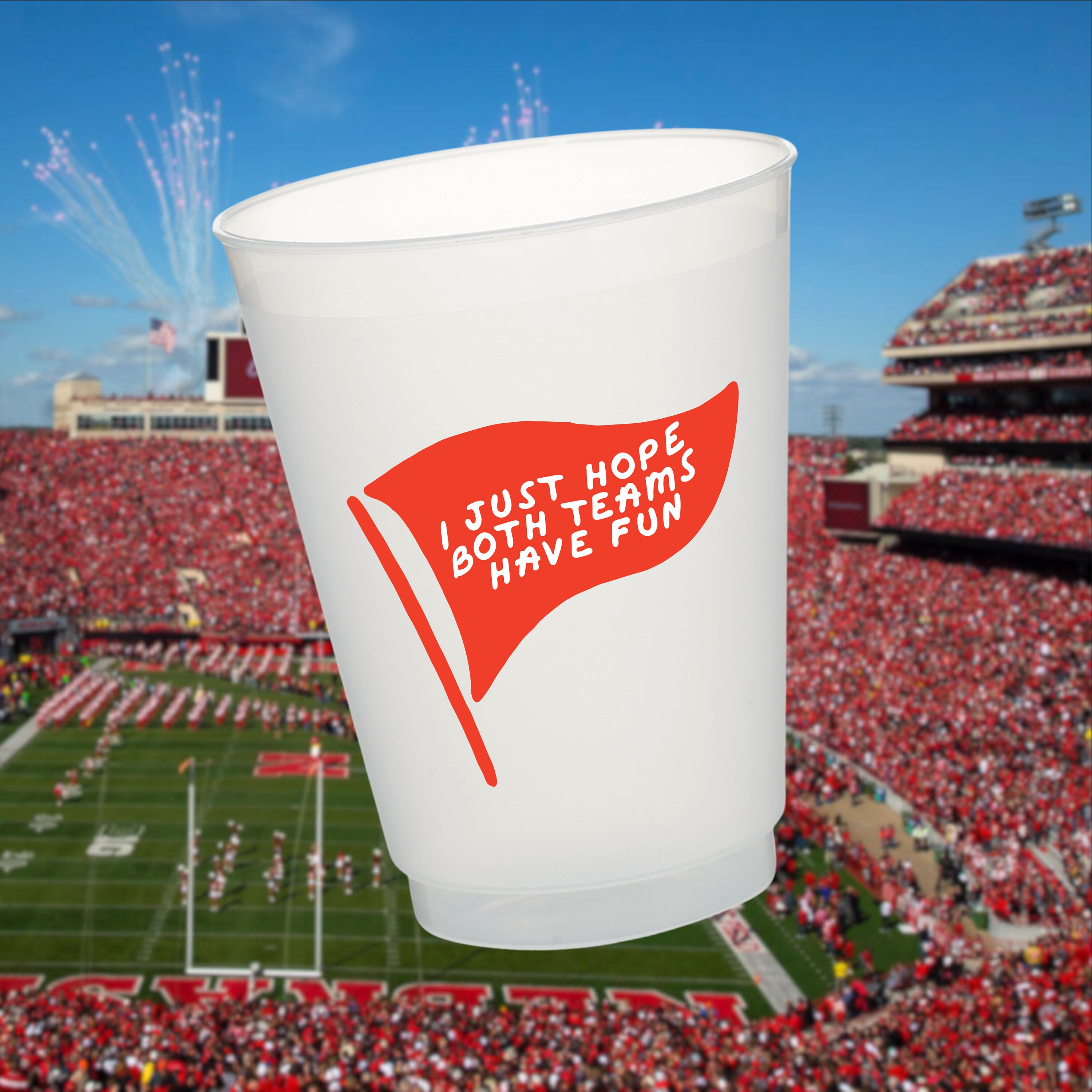 Game Day Tailgate Frosted Cups | College Game Day Cups | Football Party | Tailgate Party | Pack of 10