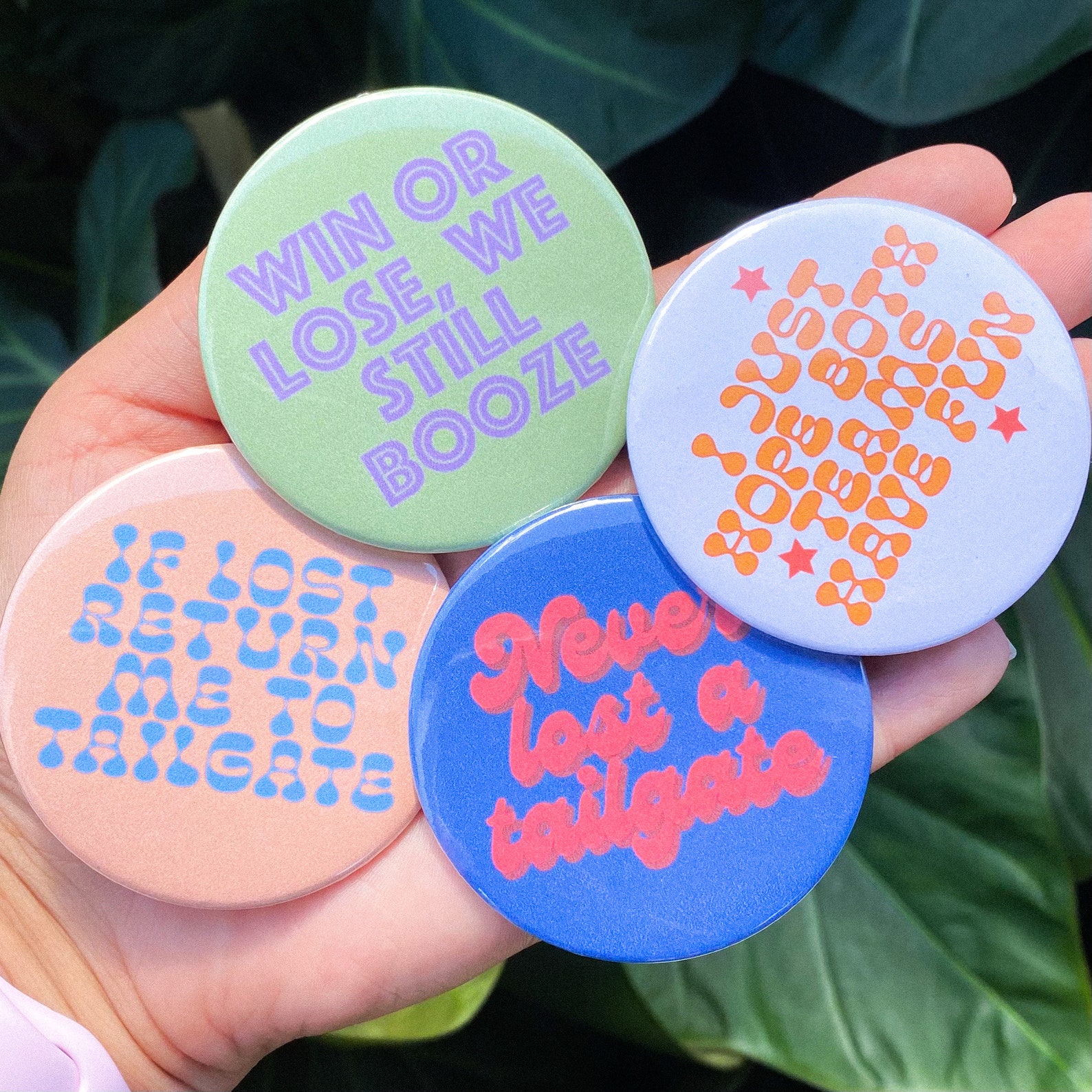 Game Day Button Pins Game Day Pins Tailgate Buttons Etsy