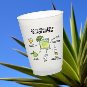 Ranch Water Frosted Cups | Napoje tequila | Wózek barowy | Opakowanie 10 sztuk