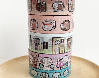 Muestras de washi - TCMC Coffee Time / Tea Time / Planner Land / Magic Forest / Blue Potion Emoti Heads (2021/2022)