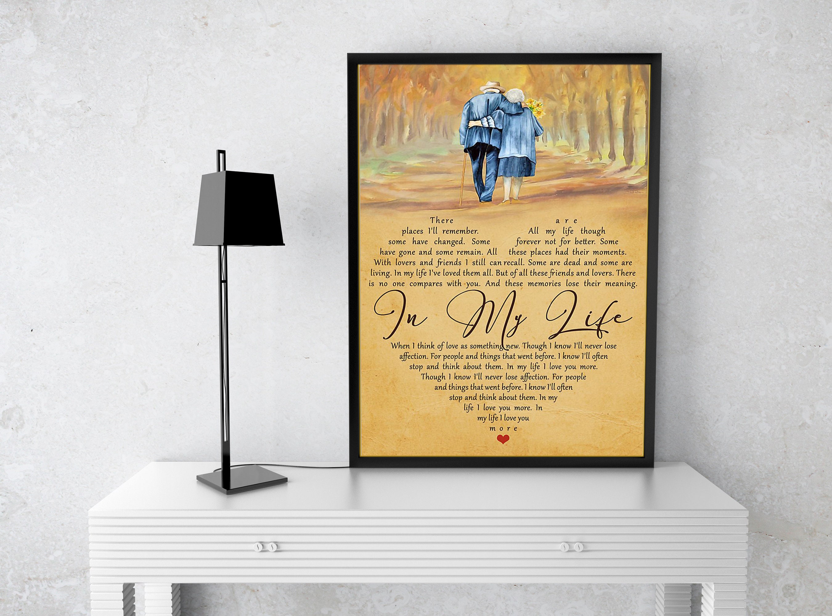 The Beatles In My Life Song Poster Canvas The Beatles Rubber Etsy