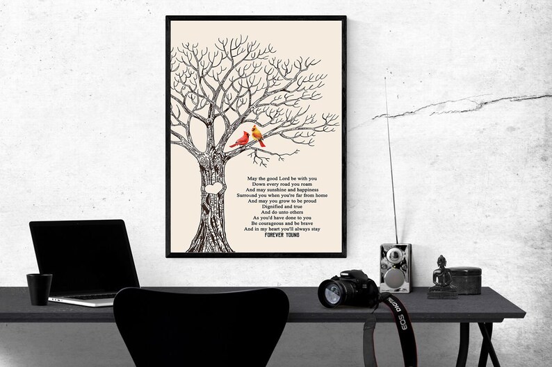 Rod Stewart Forever Young Lyrics Vintage Poster Canvas Famous | Etsy