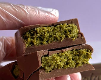 Dubai Chocolate Square 1/4 pound bar Milk or Dark