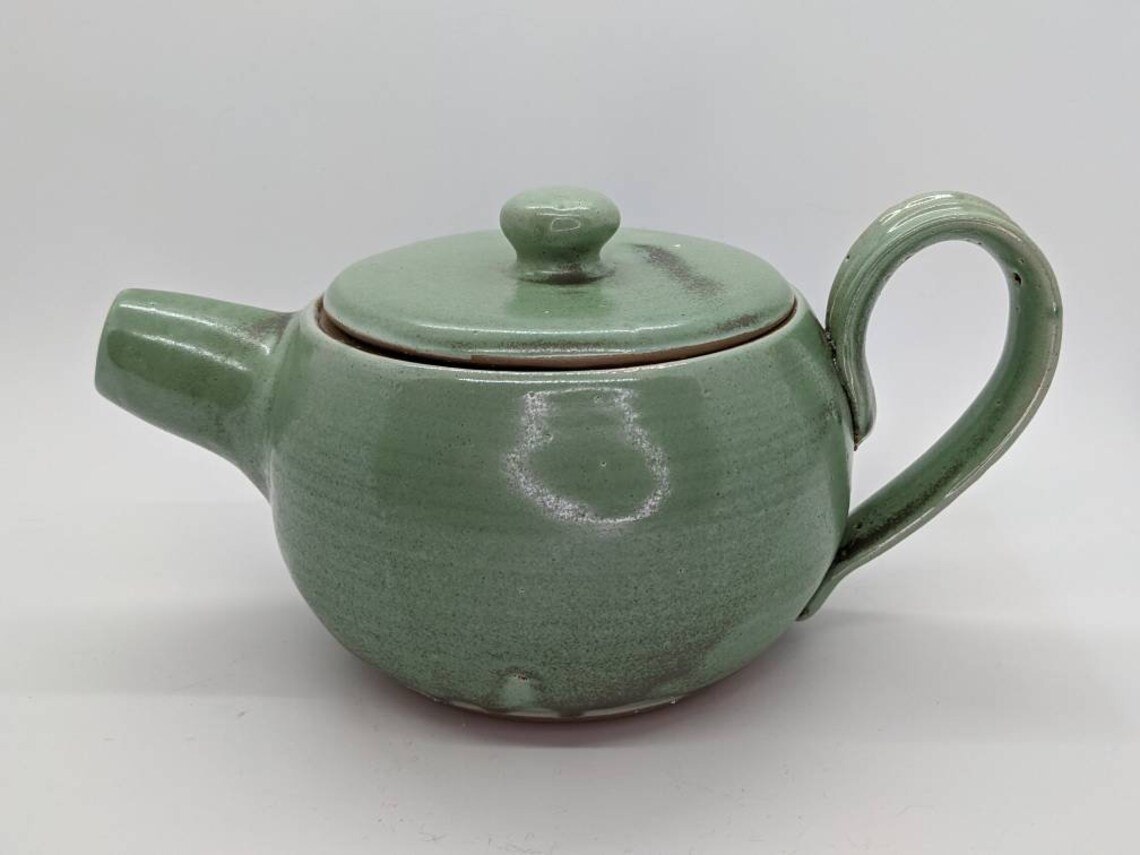 12oz green Teapot Hand Made Stoneware Etsy