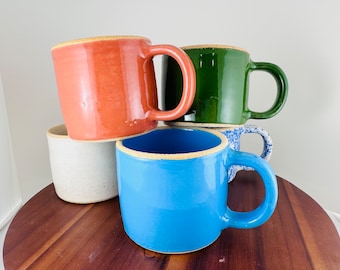 14 oz Coffee Mug Hand Made Stoneware, Pottery, various colors