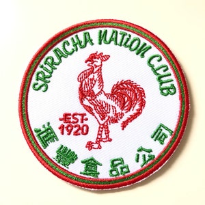 3&quot; Iron on Srircha Hot Sauce Patch