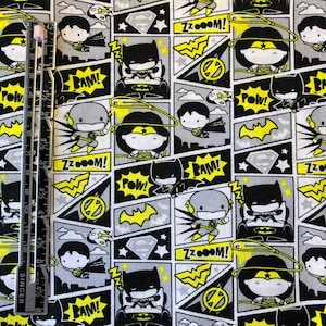 Superhero Comics Cotton Fabric by 1/4 yard