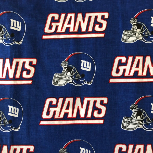 Giants football New York helmet design Quilt Cotton Fabric