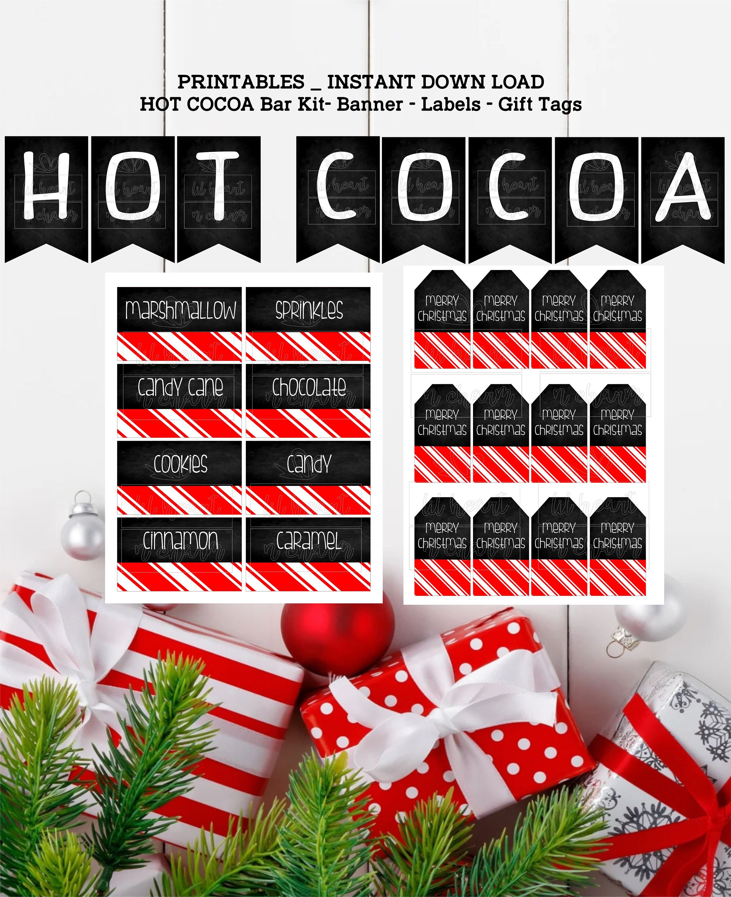Hot Cocoa Printable Bar Kit - Etsy