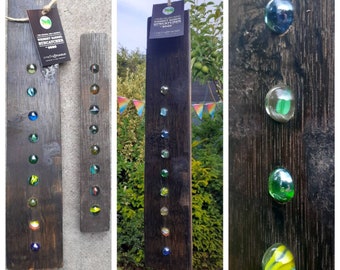 Suncatchers Grande Deluxe. The Original Whiskey Barrel Suncatcher. Retro glass marbles. Garden hanging suncatchers. Yard art, outdoor decor.