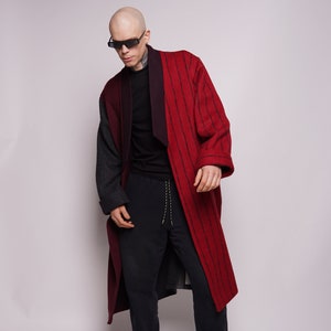 Men's Black Linen Kimono: Traditional Japanese Style, Breathable Rave Top, Distinctive Gift for Him, Modern Traditional Wear image 1