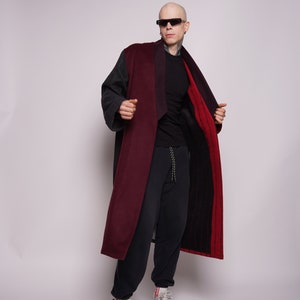 Men's Black Linen Kimono: Traditional Japanese Style, Breathable Rave Top, Distinctive Gift for Him, Modern Traditional Wear image 2