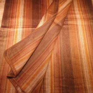 Beautiful cozy blanket made of baby alpaca wool, shades of brown, striped, woven unique