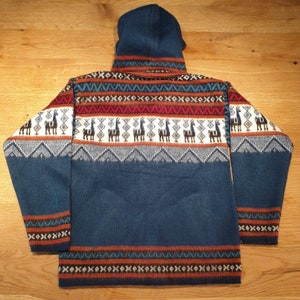 Veste douillette en laine de baby alpaga, pétrole avec motif, tailles 2 à 10 image 8