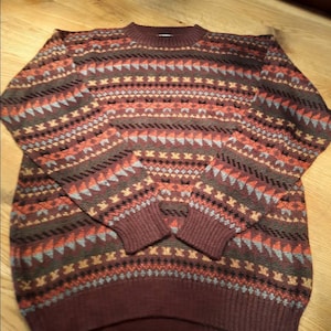 Baby alpaca wool sweater with pattern